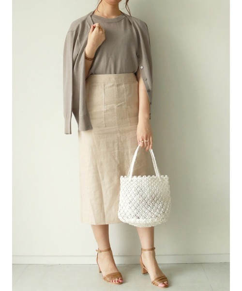 Te chichi（テチチ）の「綿ポリ強撚アンサンブル（アンサンブル・レディース・グレー/オフホワイト/ブラック・ﾌﾘ-）」の8枚目の写真