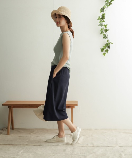 URBAN RESEARCH DOORS（アーバンリサーチドアーズ）の「ガウチョパンツ（その他パンツ・レディース・ネイビー/ライトベージュ・ONE）」の18枚目の写真