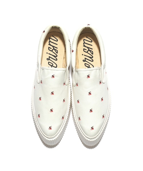 Undercoverism（アンダーカバイズム）の「UI2A4F01-1（スリッポン・メンズ・ホワイト/ブラック・MEDIUM/LARGE）」の3枚目の写真