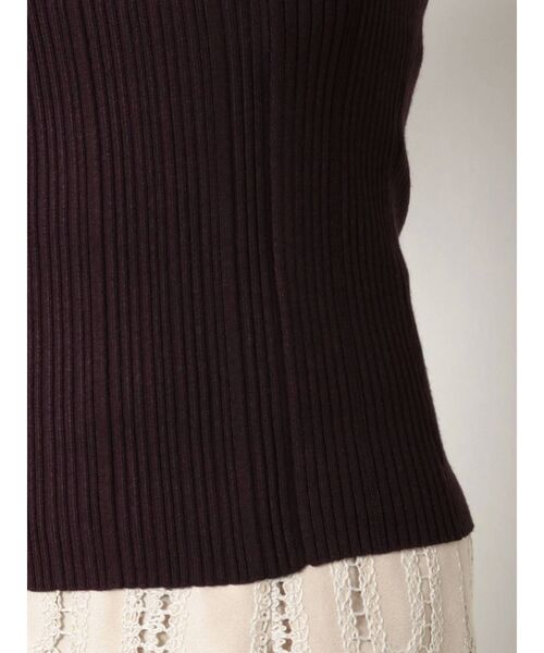 MERCURYDUO（マーキュリーデュオ）の「アシメネックチェンジリブコンパクトニット（ニット/セーター・レディース・ブラウン/オフホワイト/ピンク/ブルー・FREE）」の18枚目の写真