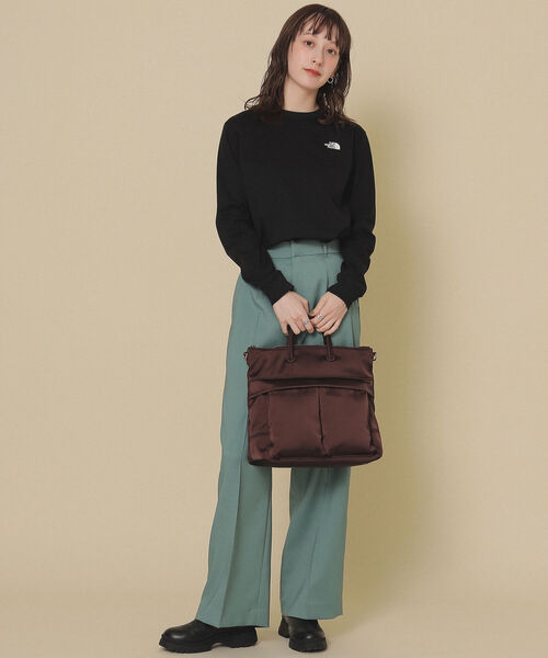 Ray BEAMS（レイビームス）の「Ray BEAMS / ヘルメット バッグ（トートバッグ・レディース・ブラウン/オリーブ・ONE SIZE）」の3枚目の写真