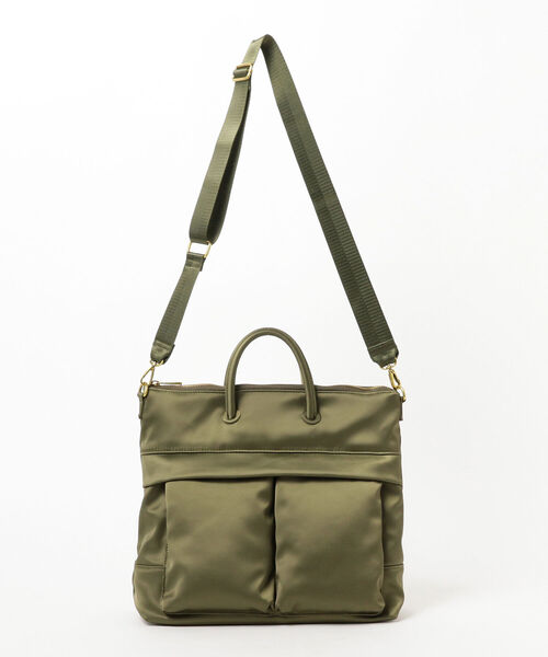 Ray BEAMS（レイビームス）の「Ray BEAMS / ヘルメット バッグ（トートバッグ・レディース・ブラウン/オリーブ・ONE SIZE）」の16枚目の写真