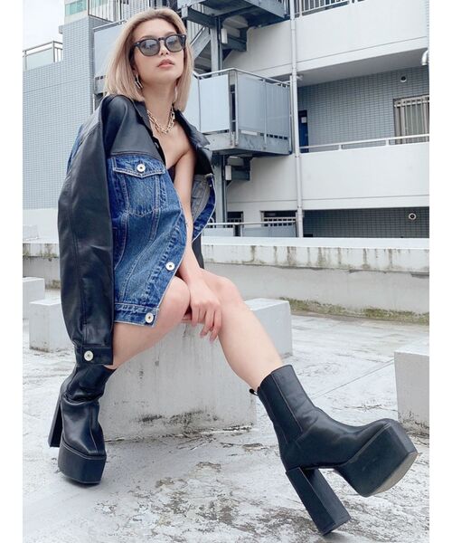 GYDA（ジェイダ）の「クリアボストンサングラス（サングラス・レディース・ブラック/クリア・FREE）」の14枚目の写真