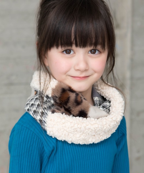 RAGMART(ラグマート)の「ネックウォーマー(マフラー・キッズ・ピンク/グリーン/ベージュ・S/M/L)」の1枚目の写真