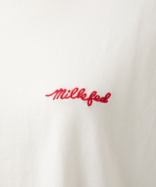 MILKFED.（ミルクフェド）の「EMBROIDERED ROSE L/S TOP（Tシャツ/カットソー・レディース・ホワイト/ブラック・ONE SIZE）」の7枚目の写真