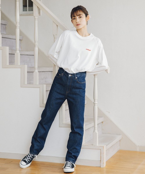 MILKFED.（ミルクフェド）の「EMBROIDERED ROSE L/S TOP（Tシャツ/カットソー・レディース・ホワイト/ブラック・ONE SIZE）」の20枚目の写真