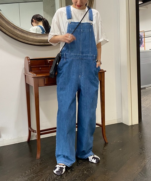 AS KNOW AS PINKY（アズノゥアズピンキー）の「遊びごころオーバーオール（サロペット/オーバーオール・レディース・インディゴブルー/ライトインディゴブルー・FREE）」の2枚目の写真