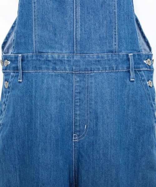 AS KNOW AS PINKY（アズノゥアズピンキー）の「遊びごころオーバーオール（サロペット/オーバーオール・レディース・インディゴブルー/ライトインディゴブルー・FREE）」の7枚目の写真
