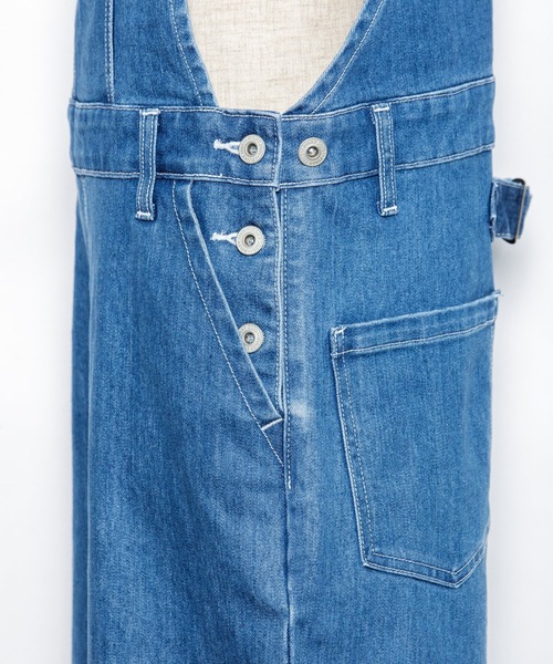 AS KNOW AS PINKY（アズノゥアズピンキー）の「遊びごころオーバーオール（サロペット/オーバーオール・レディース・インディゴブルー/ライトインディゴブルー・FREE）」の14枚目の写真