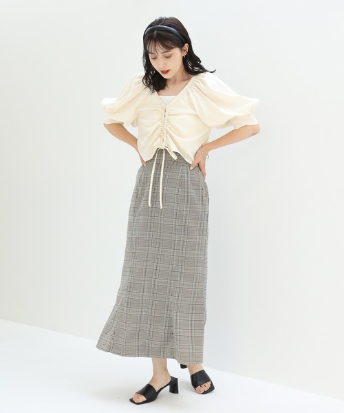 one after another NICE CLAUP(ワンアフターアナザーナイスクラップ)の「フロントギャザーブラウス(シャツ/ブラウス・レディース・ブラック/アイボリー/ミント/ドット・FREE)」の11枚目の写真