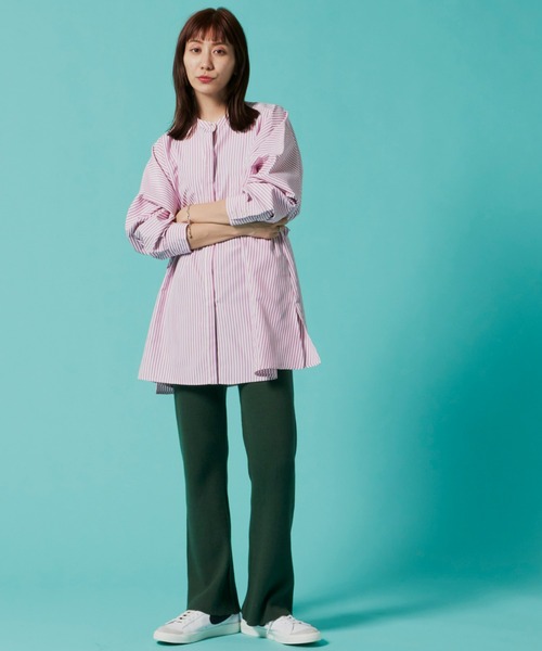 Auntie Rosa Holiday（アンティローザホリデー）の「リブフレアニットパンツ（その他パンツ・レディース・ブラック/グレー/グリーン/アイボリー/テラコッタ/ライトグリーン/ブルー・SMALL/MEDIUM）」の10枚目の写真