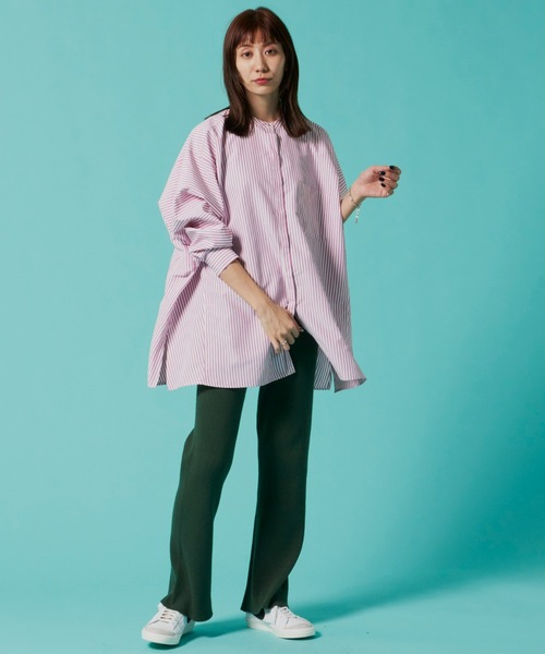 Auntie Rosa Holiday（アンティローザホリデー）の「リブフレアニットパンツ（その他パンツ・レディース・ブラック/グレー/グリーン/アイボリー/テラコッタ/ライトグリーン/ブルー・SMALL/MEDIUM）」の11枚目の写真