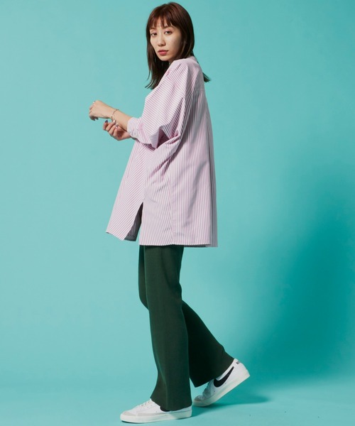 Auntie Rosa Holiday（アンティローザホリデー）の「リブフレアニットパンツ（その他パンツ・レディース・ブラック/グレー/グリーン/アイボリー/テラコッタ/ライトグリーン/ブルー・SMALL/MEDIUM）」の12枚目の写真