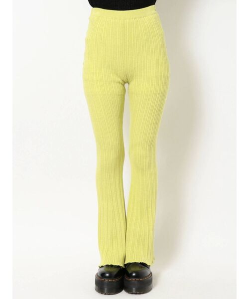 jouetie（ジュエティ）の「ランダムリブフィットフレアニットパンツ（その他パンツ・レディース・ブラック/レッド/グリーン/ブルー/パープル・MEDIUM）」の10枚目の写真