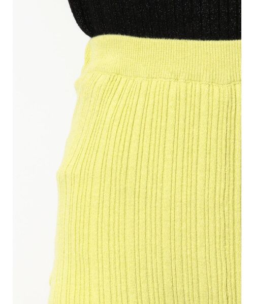 jouetie（ジュエティ）の「ランダムリブフィットフレアニットパンツ（その他パンツ・レディース・ブラック/レッド/グリーン/ブルー/パープル・MEDIUM）」の13枚目の写真