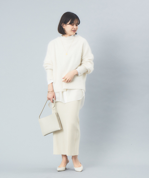 Rouge vif(ルージュヴィフ)の「【セットアップ対応】ストレッチリブタイトスカート(スカート・レディース・アイボリー/セージグリーン/ブラック・36/38)」の18枚目の写真