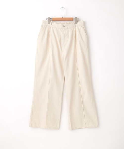 EMMA CLOTHES（エマクローズ）の「ピンタックプリーツ ブーツカットセミフレアワイドシルエットカツラギ/デニムパンツ（デニムパンツ・メンズ・ブラック/インディゴブルー/アイボリー/ライトインディゴブルー・M/L）」の17枚目の写真