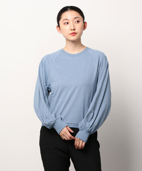 GAP(ギャップ)の「カーボナイズド ジャージー ボリュームスリーブ Tシャツ(Tシャツ/カットソー・レディース・ブラック/ブルー/グリーン/ホワイト系その他・S/M/L/XL/XS/XXS)」の9枚目の写真