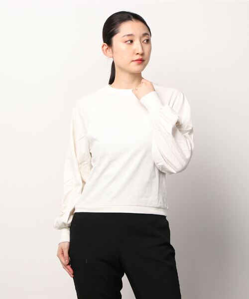 GAP(ギャップ)の「カーボナイズド ジャージー ボリュームスリーブ Tシャツ(Tシャツ/カットソー・レディース・ブラック/ブルー/グリーン/ホワイト系その他・S/M/L/XL/XS/XXS)」の10枚目の写真