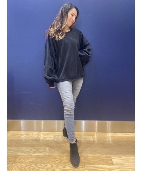 GAP(ギャップ)の「カーボナイズド ジャージー ボリュームスリーブ Tシャツ(Tシャツ/カットソー・レディース・ブラック/ブルー/グリーン/ホワイト系その他・S/M/L/XL/XS/XXS)」の12枚目の写真