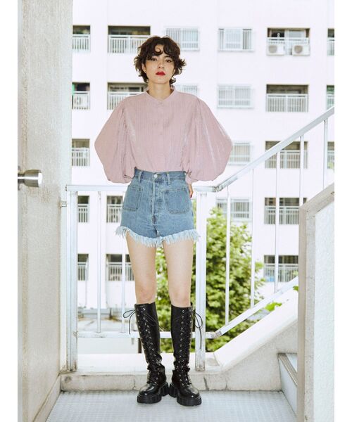 jouetie（ジュエティ）の「タックドルマンブラウス（シャツ/ブラウス・レディース・ブラック/ピンク/ブルー/その他1・MEDIUM）」の7枚目の写真