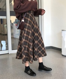 Leja | 【ELCY】チェックロングスカート(スカート)