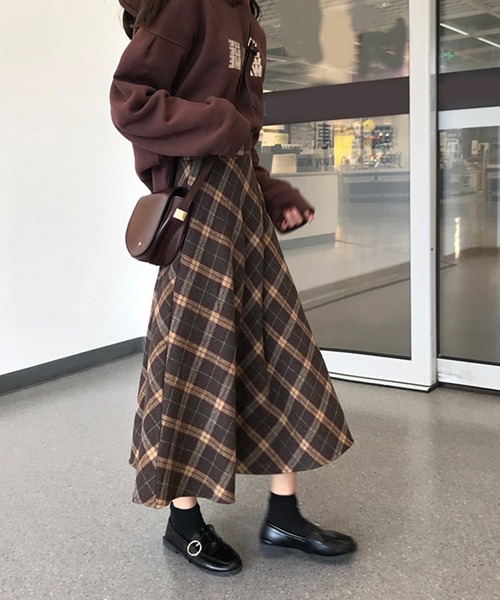 Leja（レジャ）の「【ELCY】チェックロングスカート（スカート・レディース・その他・SMALL/MEDIUM）」の2枚目の写真