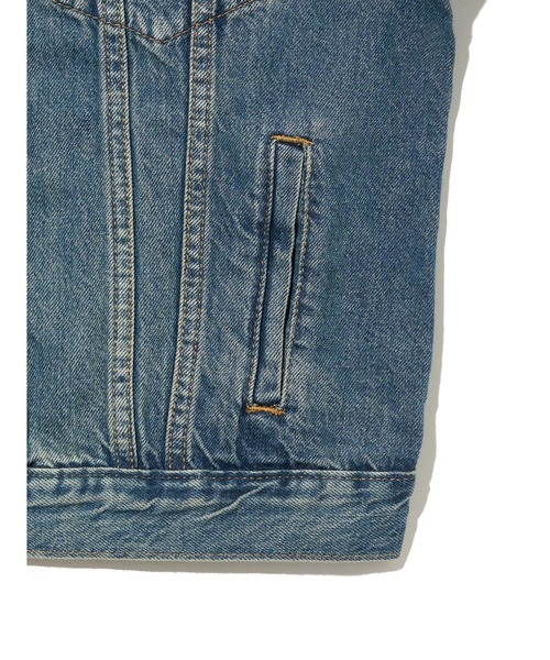 Levi's（リーバイス）の「Levi's/リーバイス トラッカージャケット（デニムジャケット・レディース・インディゴブルー/ライトインディゴブルー・S/XS/M/L）」の9枚目の写真