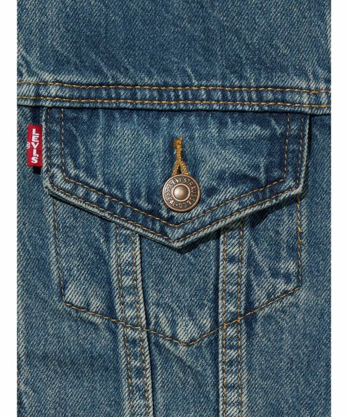 Levi's（リーバイス）の「Levi's/リーバイス トラッカージャケット（デニムジャケット・レディース・インディゴブルー/ライトインディゴブルー・S/XS/M/L）」の3枚目の写真