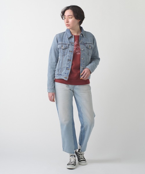 Levi's（リーバイス）の「Levi's/リーバイス トラッカージャケット（デニムジャケット・レディース・インディゴブルー/ライトインディゴブルー・S/XS/M/L）」の20枚目の写真