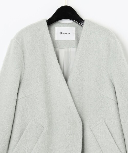 Diagram（ダイアグラム）の「ノーカラーシャギーコート（ノーカラー