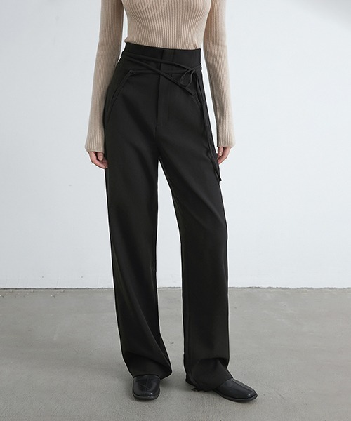 【chuclla】【2021/AW】Lace up waist pants chw21a070