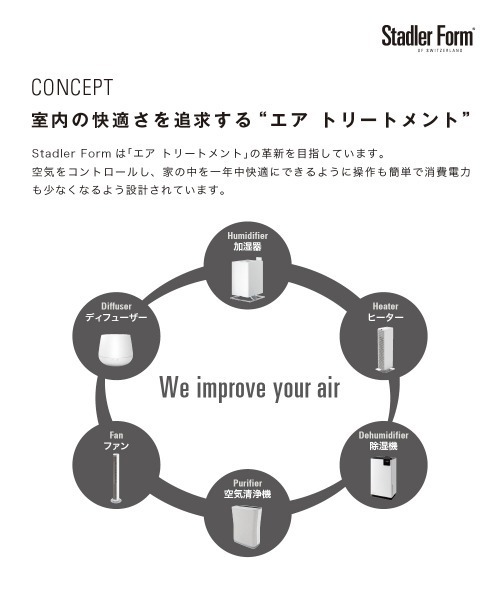 Stadlerform(スタドラフォーム)の「炎のように揺らめくアロマ加湿器 Ben / Stadler Form / ホワイト ブラック(生活家電・レディース・ホワイト/ブラック・ONE SIZE)」の19枚目の写真