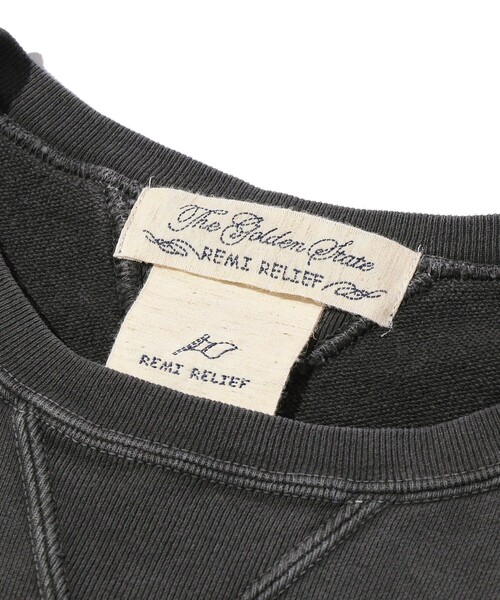 REMI RELIEF(レミレリーフ)の「レミレリーフ/REMI RELIEF SP加工裏毛クルー(Tシャツ/カットソー・メンズ・ブラック/グレー/マスタード・LARGE/MEDIUM/X-LARGE)」の7枚目の写真