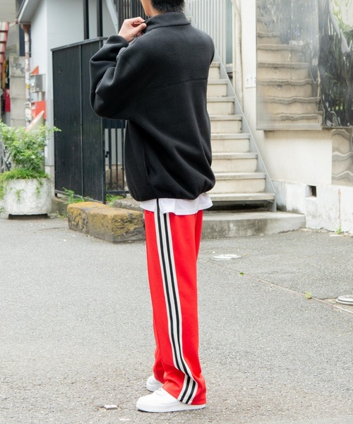 WEGO（ウィゴー）の「WEGO/カラーライントラックパンツ（スウェットパンツ・メンズ・グリーン/レッド/ブラック・MEDIUM/LARGE）」の11枚目の写真