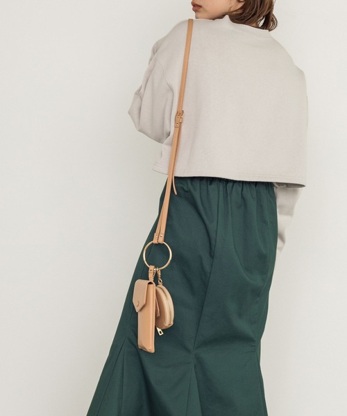 w closet（ダブルクローゼット）の「【新色追加】スエットクルーショートカーディガン（カーディガン/ボレロ・レディース・スモークグレー/スミクロ/ダークグリーン/パープル・FREE）」の12枚目の写真