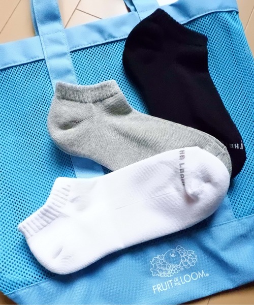 FRUIT OF THE LOOM(フルーツオブザルーム)の「【FRUIT OF THE LOOM】ベーシック/アンクル丈ソックス/メンズ/レディース/3足セット(ソックス/靴下・メンズ・ブラック/ホワイト/マルチ・23cm~25cm/25cm~27cm)」の3枚目の写真