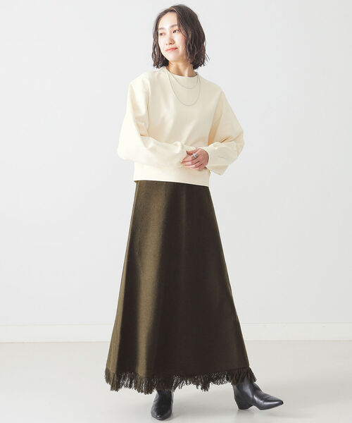 BEAMS LIGHTS(ビームスライツ)の「OUD / フリンジ ニット スカート(スカート・レディース・レッド/グリーン系その他5・ONE SIZE)」の21枚目の写真