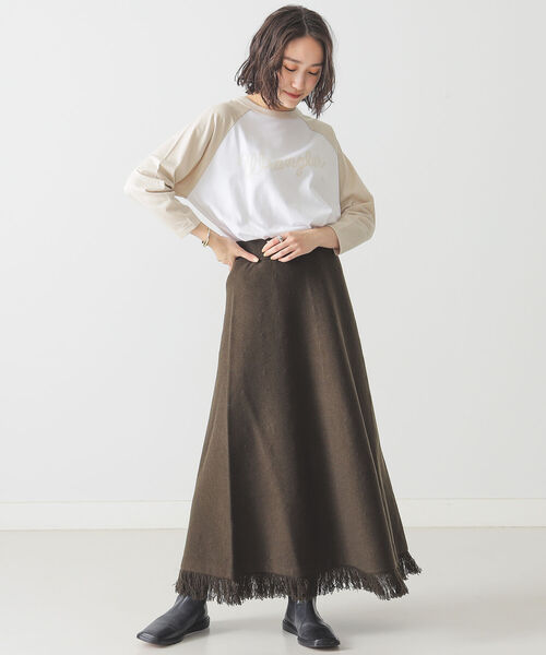 BEAMS LIGHTS(ビームスライツ)の「OUD / フリンジ ニット スカート(スカート・レディース・レッド/グリーン系その他5・ONE SIZE)」の20枚目の写真