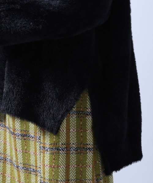 HARE(ハレ)の「ボリュームスリーブシャギーニット(HARE)(ニット/セーター・レディース・グリーン/パープル/ブラック/アイボリー/ブルー・FREE)」の19枚目の写真