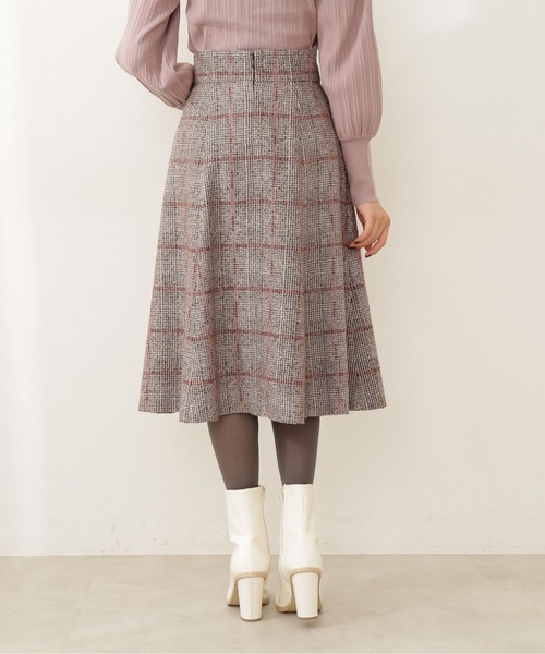 PROPORTION BODY DRESSING（プロポーションボディドレッシング）の「ループチェックツイードフレアスカート / 1211220005（スカート・レディース・ベージュ系その他/ブラウン・X-SMALL/MEDIUM/SMALL）」の3枚目の写真