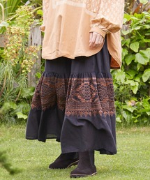 チャイハネ | 【チャイハネ】ボヘーノ刺繍ティアードスカート(スカート)