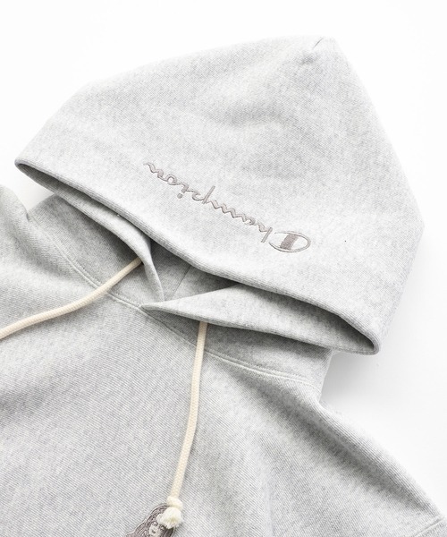 X-girl(エックスガール)の「X-girl × Champion FACE REVERSE WEAVE SWEAT HOODIE(パーカー・レディース・ホワイト/ブラック/グリーン/アッシュ・S/M)」の21枚目の写真