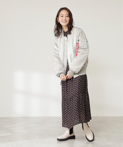 N.（N. Natural Beauty Basic）（エヌエヌナチュラルビューティーベーシック）の「【ＡＬＰＨＡ】ＭＡ－１　ＣＯＲＥ　ＳＰＥＣ（MA-1・レディース・グレー/ブラック・SMALL）」の8枚目の写真