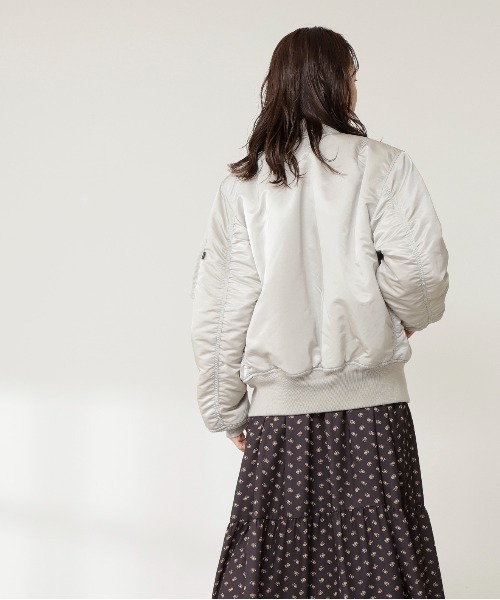 N.（N. Natural Beauty Basic）（エヌエヌナチュラルビューティーベーシック）の「【ＡＬＰＨＡ】ＭＡ－１　ＣＯＲＥ　ＳＰＥＣ（MA-1・レディース・グレー/ブラック・SMALL）」の15枚目の写真