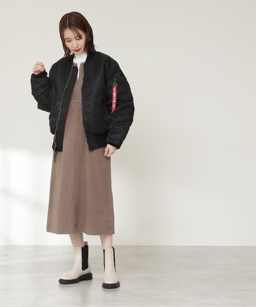 N.（N. Natural Beauty Basic）（エヌエヌナチュラルビューティーベーシック）の「【ＡＬＰＨＡ】ＭＡ－１　ＣＯＲＥ　ＳＰＥＣ（MA-1・レディース・グレー/ブラック・SMALL）」の18枚目の写真