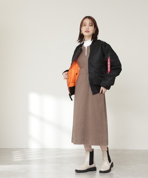 N.（N. Natural Beauty Basic）（エヌエヌナチュラルビューティーベーシック）の「【ＡＬＰＨＡ】ＭＡ－１　ＣＯＲＥ　ＳＰＥＣ（MA-1・レディース・グレー/ブラック・SMALL）」の19枚目の写真