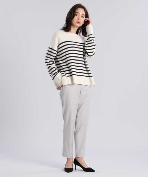 INED（イネド）の「ハイウエストテーパードパンツ（その他パンツ・レディース・グレー/ブラウン・7号/9号/11号/5号）」の11枚目の写真