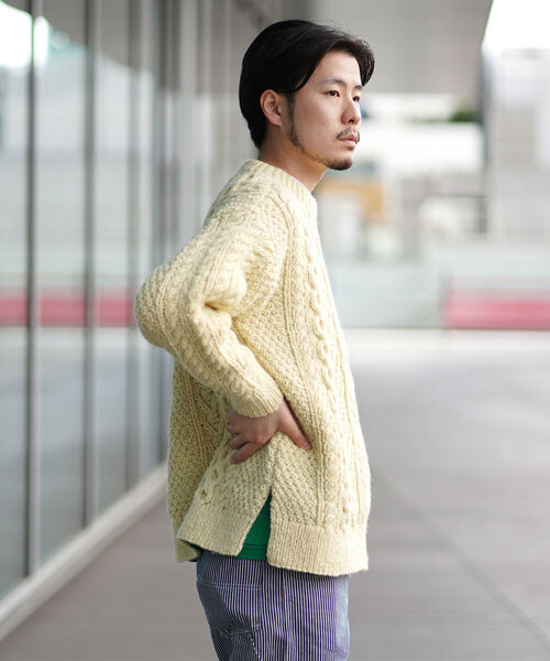 fennica(フェニカ)の「KHWOPA SPIRIT / ケーブルニット(ニット/セーター・メンズ・グレー/ホワイト系その他4・ONE SIZE)」の11枚目の写真
