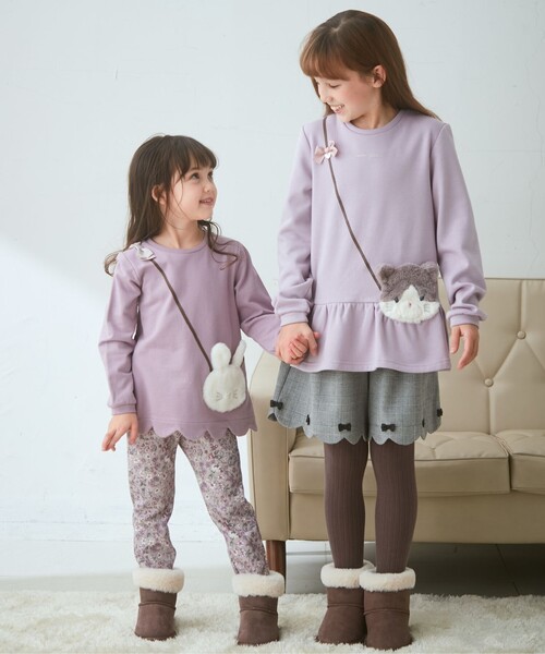 ANY（エニィ）の「アニマルポシェット トレーナー（スウェット・キッズ・ブラウン系/アイボリー系/ネイビー系/ライラック系/ピンク系・100/110/120/130/90）」の13枚目の写真